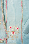 Grey Tissue Unstitched Salwar Suit With Tissue Dupatta