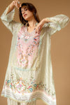 Pista Crepe Readymade Suit With Palazzo