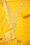 Mango Gold Cotton Unstitched Salwar Suit With Cotton Dupatta