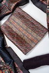 Brown Soft Twill  Unstitched Salwar Suit With Soft Twill Dupatta