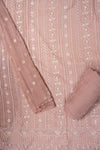 Onion Georgette Unstitched Salwar Suit With Chiffon Dupatta