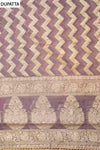 Mauve Cotton Unstitched Salwar Suit With Cotton Dupatta