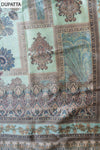 Sea Green Soft Twill  Unstitched Salwar Suit With Soft Twill Dupatta