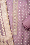 Mauve Cotton Unstitched Salwar Suit With Cotton Dupatta