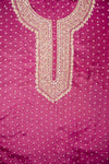 Garnet Crepe Unstitched Salwar Suit With Khaddi Georgette Dupatta