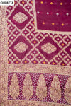 Garnet Crepe Unstitched Salwar Suit With Khaddi Georgette Dupatta