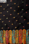 Black Dola Unstitched Salwar Suit With Dola Dupatta