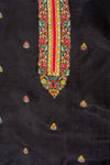 Black Dola Unstitched Salwar Suit With Dola Dupatta