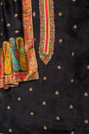 Black Dola Unstitched Salwar Suit With Dola Dupatta