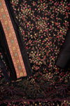 Black Pashmina Unstitched Salwar Suit With Pashmina Dupatta