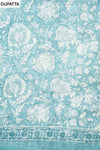 Sky Blue Cotton Unstitched Salwar Suit With Cotton Dupatta