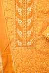 Mustard Cotton Unstitched Salwar Suit With Cotton Dupatta