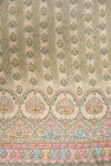Olive Crepe Unstitched Salwar Suit With Georgette Dupatta