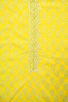 Lemon Gold Cotton Unstitched Salwar Suit With Cotton Dupatta