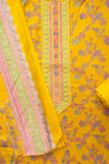 Mustard Pashmina Unstitched Salwar Suit With Pashmina Dupatta