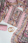 Onion Crepe Unstitched Salwar Suit With Crepe Dupatta