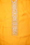 Mustard Organza Tissue Unstitched Salwar Suit With Organza Tissue Dupatta