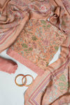 Onion Crepe Unstitched Salwar Suit With Crepe Dupatta