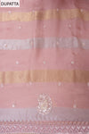 Onion Shimmer Unstitched Salwar Suit With Chinon Dupatta