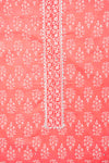 Coral Cotton Unstitched Salwar Suit With Cotton Dupatta