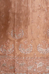 Peach Shimmer Unstitched Salwar Suit With Chinon Dupatta