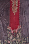 Matelic Mouve Crepe Unstitched Suit Salwar With Crepe Dupatta