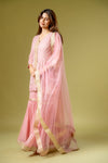 Gajari Georgette Readymade Sharara Set With Net Dupatta