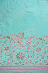 Tea Green Crepe Unstitched Salwar Suit With Georgette Dupatta