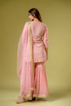 Gajari Georgette Readymade Sharara Set With Net Dupatta