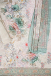 Tussar Crepe Unstitched Salwar Suit With Crepe Dupatta