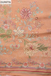 Copper Crepe Unstitched Salwar Suit With Crepe Dupatta