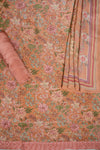 Copper Crepe Unstitched Salwar Suit With Crepe Dupatta