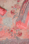 Gajari Crepe Unstitched Salwar Suit With Chinon Dupatta