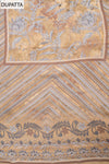 Tussar Crepe Unstitched Salwar Suit With Georgette Dupatta