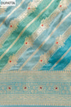 Grey Banarasi Silk Unstitched Suit Salwar With Silk Dupatta