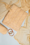 Tussar Cotton Unstitched Salwar Suit With Chiffon Dupatta