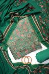 Mint Green Pashmina Unstitched Salwar Suit With Pashmina Dupatta