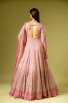 Gajari Georgette Readymade Suit With Net Dupatta