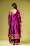 Garnet Dola Readymade Suit And Palazzo With Organza Dupatta