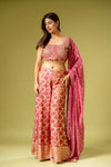 Gajari Tissue Readymade Sharara Set With Organza Dupatta
