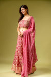 Gajari Tissue Readymade Sharara Set With Organza Dupatta