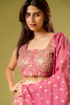 Gajari Tissue Readymade Sharara Set With Organza Dupatta