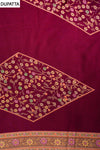 Garnet Pashmina Unstitched Salwar Suit With Pashmina Dupatta