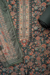 Mehndi Pashmina Unstitched Salwar Suit With Pashmina Dupatta