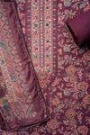 Garnet Pashmina Unstitched Salwar Suit With Pashmina Dupatta