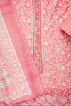 Gajari Pashmina Unstiched Salwar Suit With Pashmina Dupatta