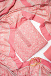 Gajari Pashmina Unstiched Salwar Suit With Pashmina Dupatta