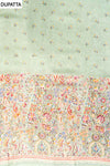 Mint Green Pashmina Unstiched Salwar Suit With Pashmina Dupatta