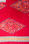 Maroon Pashmina Unstitched Salwar Suit With Pashmina Dupatta