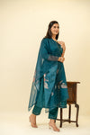 Rama Cotton Readymade Suit And Pant With Cotton Dupatta